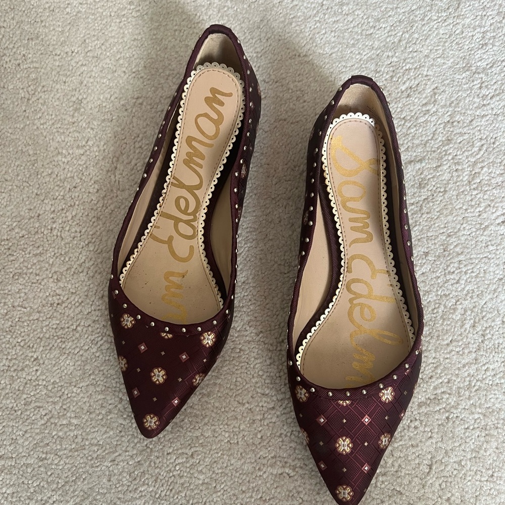 Sam Edelman Rivera Wine Flats - Worn